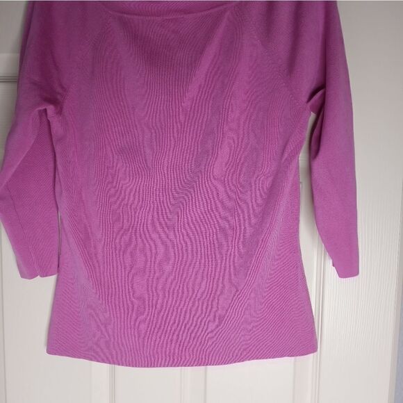 Ann Taylor M Pink Boatneck 3/4 Sleeve Silk Blend Women's Sweater - Picture 5 of 5